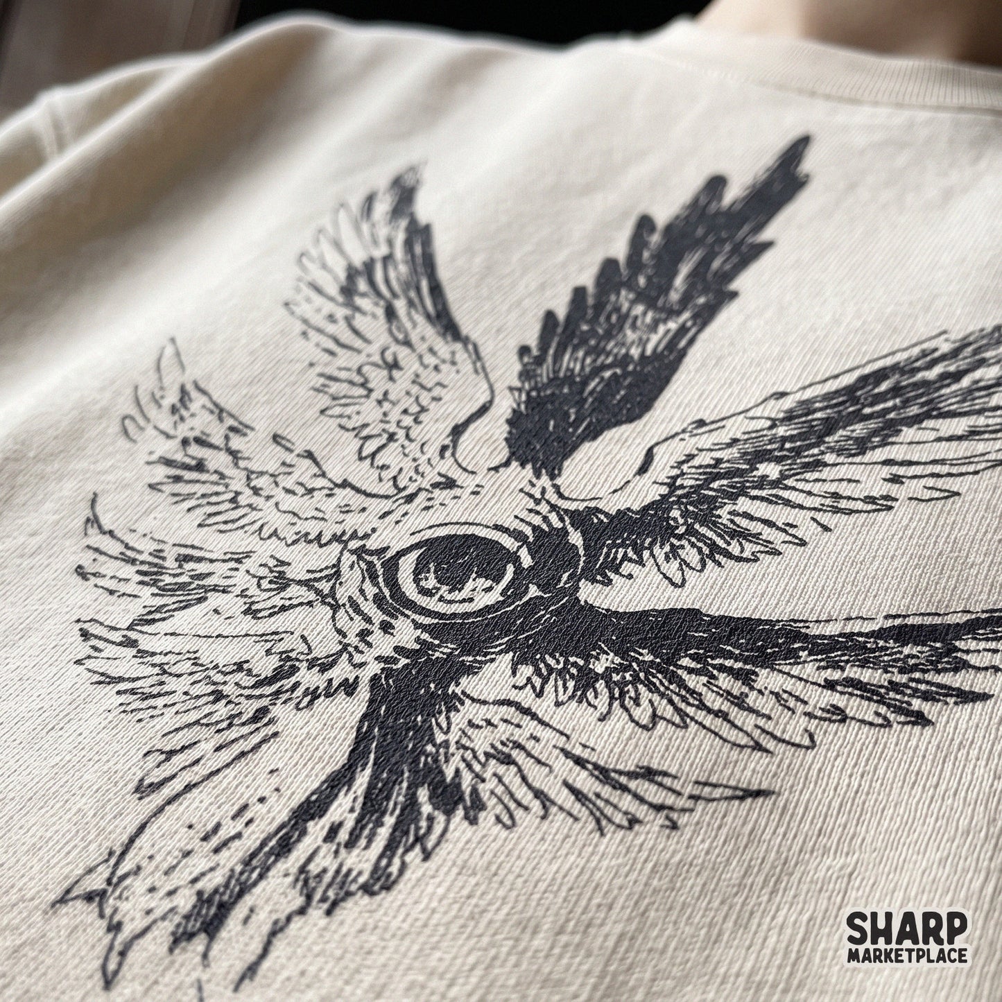Biblically accurate seraphim angel with winged eyes in a weirdcore aesthetic for religious horror and spooky season crafts