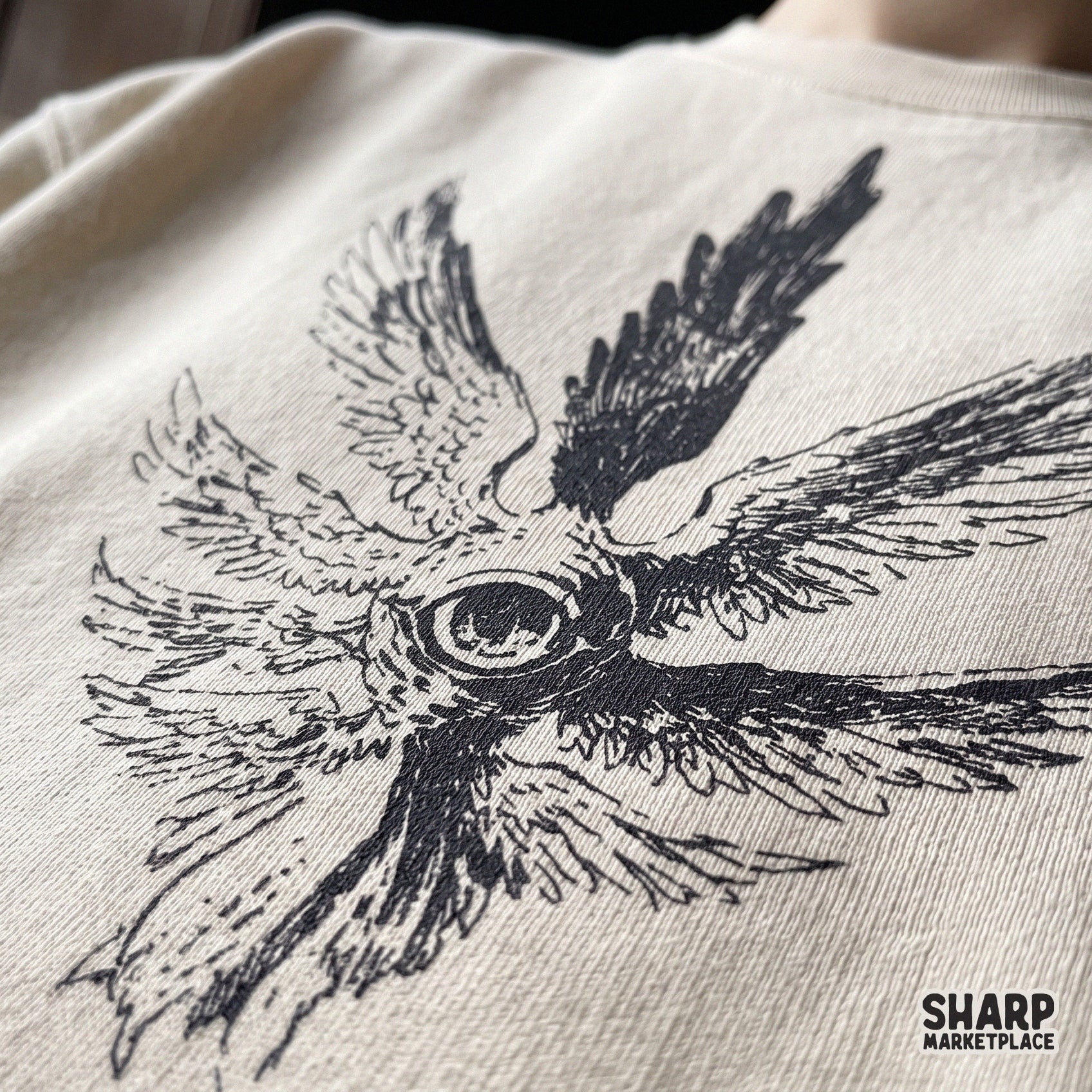 Biblically accurate seraphim angel with winged eyes in a weirdcore aesthetic for religious horror and spooky season crafts