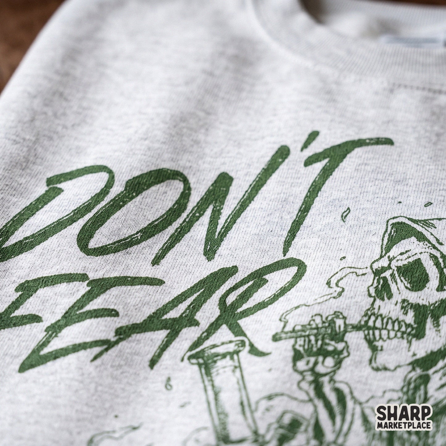 Green grim reaper smoking a bong on a sarcastic 420 PNG design for funny Halloween stoner shirts and weed aesthetic apparel
