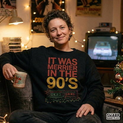 Retro 90s cassette tape Christmas sublimation PNG design for holiday t-shirts and apparel