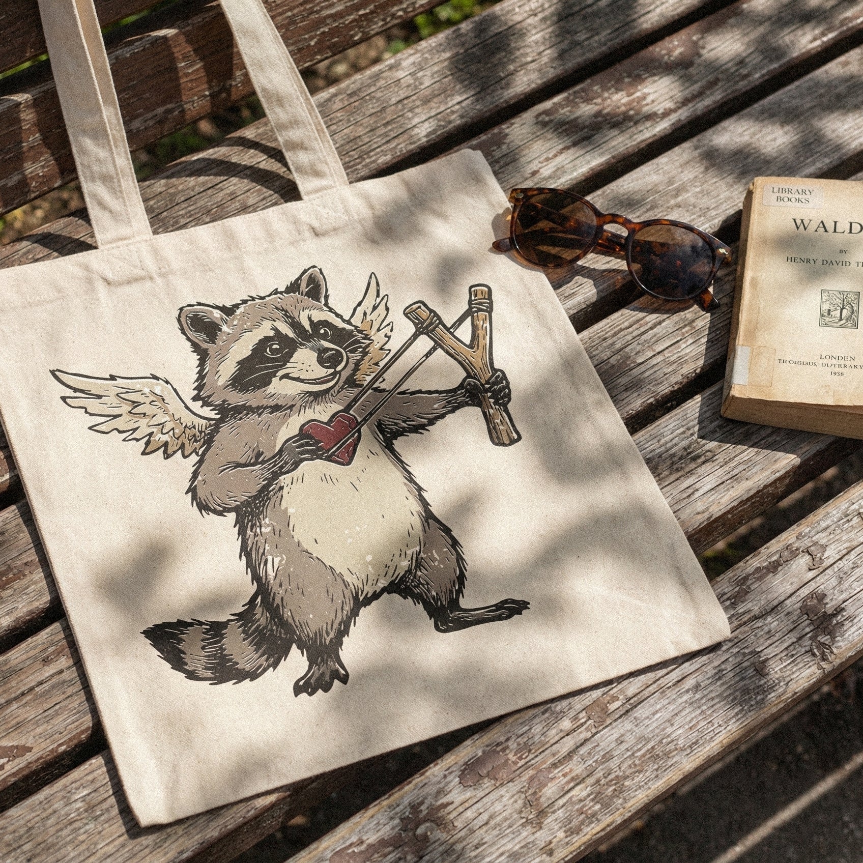 Raccoon With Wings PNG, Cute Animal Clipart - 300 DPI Design for T-Shirt