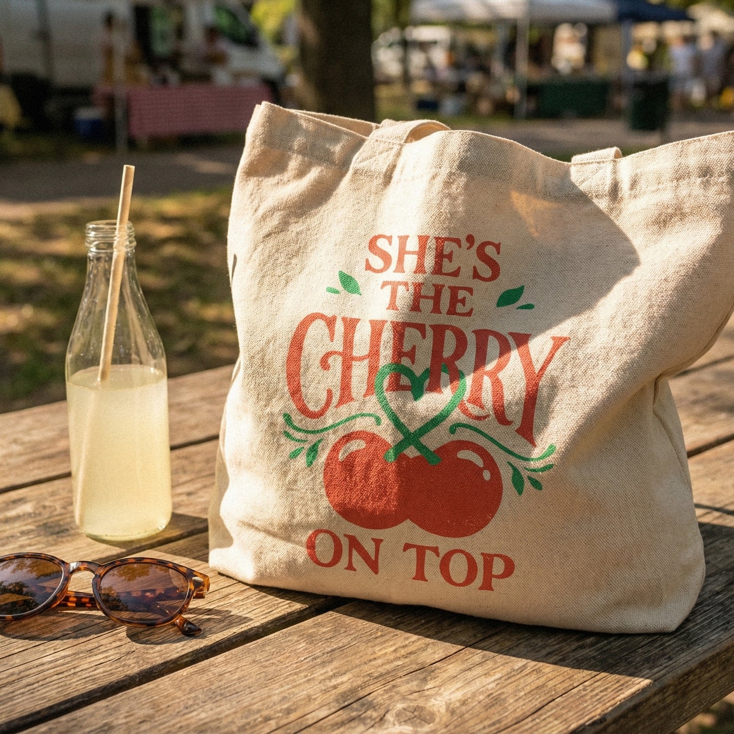 She’s The Cherry On Top PNG, Cute Retro Quote - 300 DPI Design for T-Shirt