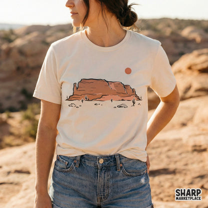 Desert Landscape Western PNG, Cactus Shirt Design - 300 DPI Design for