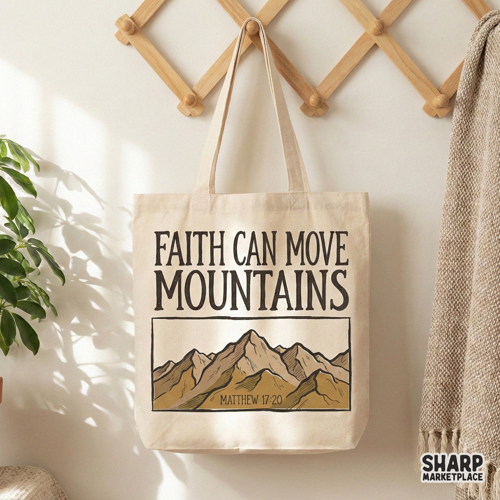 Faith Can Move Mountains PNG, Inspirational Bible Verse Shirt - 300 DPI