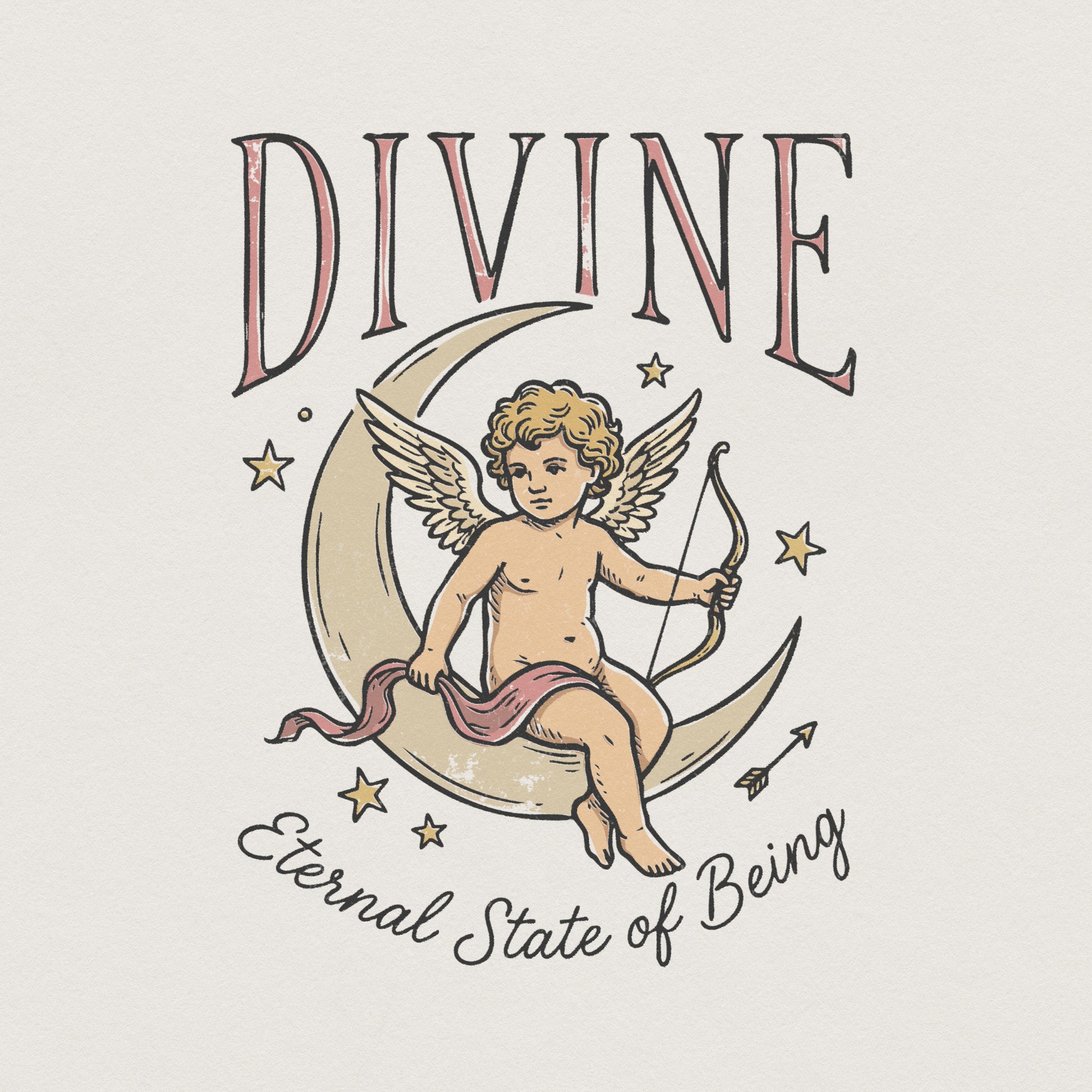 Divine Eternal State of Being PNG, Celestial Angel Art Print - 300 DPI
