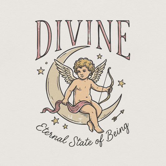 Divine Eternal State of Being PNG, Celestial Angel Art Print - 300 DPI