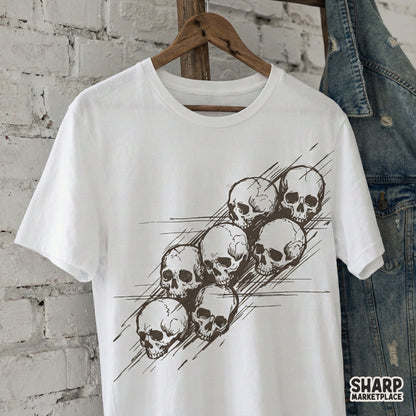 Skull PNG, Vintage Ink Drawing Digital Download - 300 DPI Design for