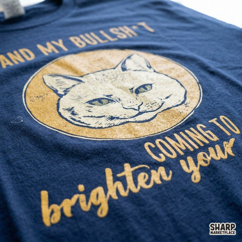 Sarcastic cat meme PNG featuring a funny quote design for t-shirt sublimation and apparel