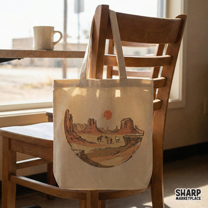 Desert Horses PNG, Wild West Landscape PNG - 300 DPI Design for T-Shirt