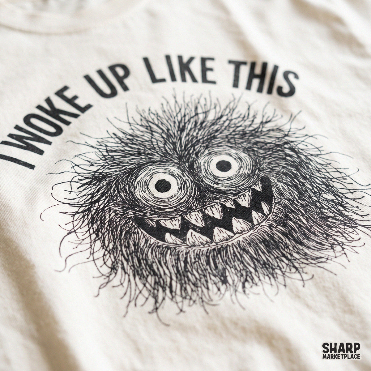 I Woke Up Like This PNG, Funny Crazy Eyes Monster Shirt