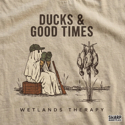 Ducks & Good Times Wetlands Therapy Fall PNG, Trendy Ghost