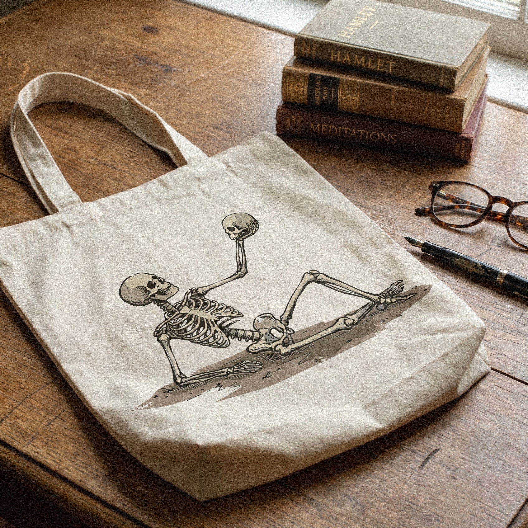 Skeleton Holding Skull PNG, Digital Download - 300 DPI Design for T-Shirt