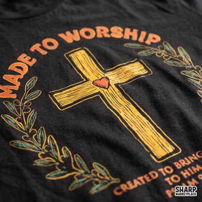 Made To Worship Christian PNG, Sublimation PNG, Bible