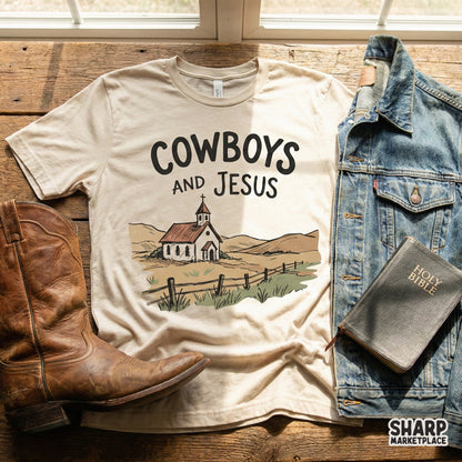 Cowboys And Jesus PNG, Country Western Church Design - 300 DPI Design for
