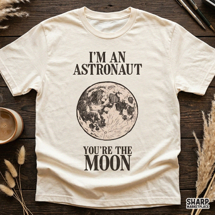I'm An Astronaut You're The Moon Red Lunar Orb Trendy PNG