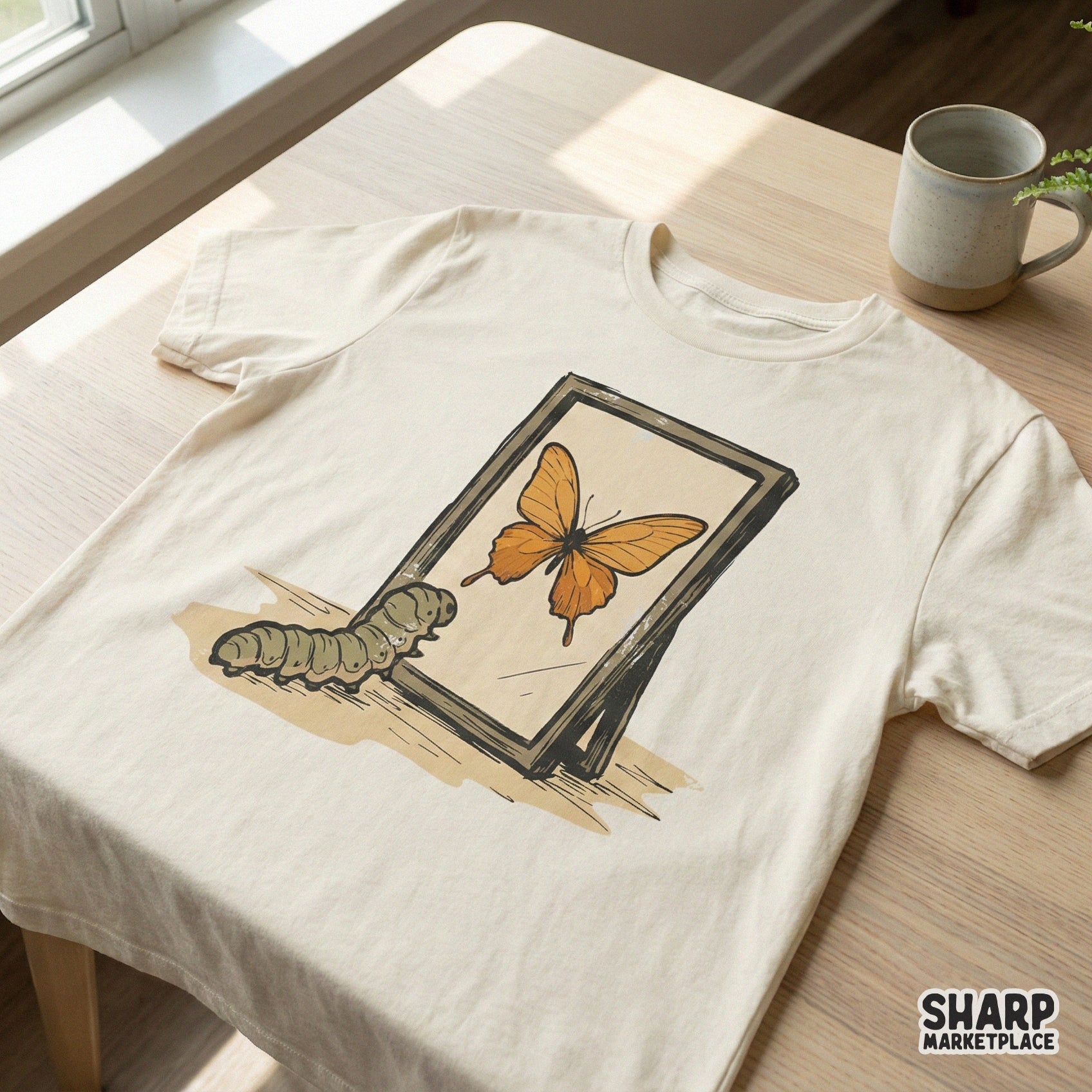 Transformation Butterfly PNG, Motivational T Shirt Design - 300 DPI