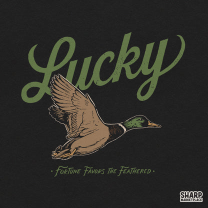 Vintage western sublimation design featuring a flying mallard duck hunting graphic for shirts and apparel