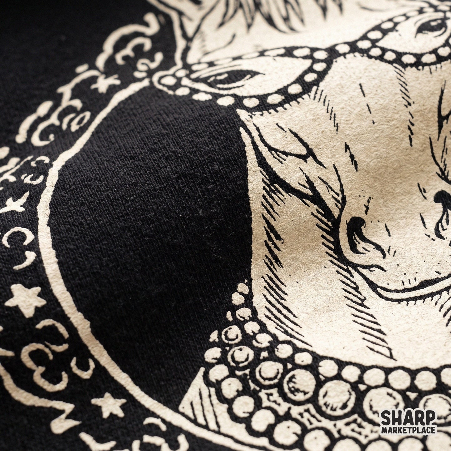 Chic glamour horse wearing a pearl necklace illustration for a vintage equestrian shirt sublimation design