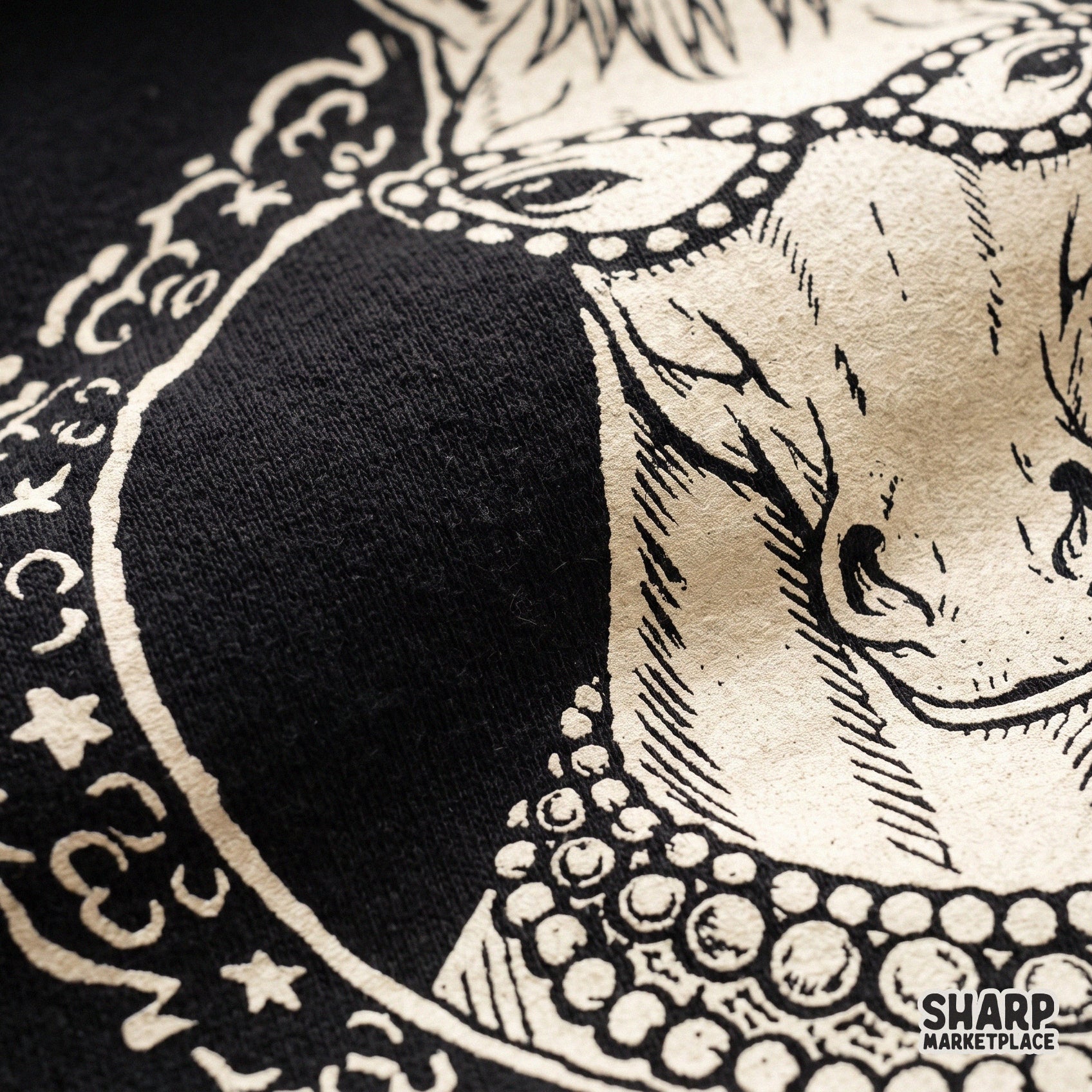 Chic glamour horse wearing a pearl necklace illustration for a vintage equestrian shirt sublimation design