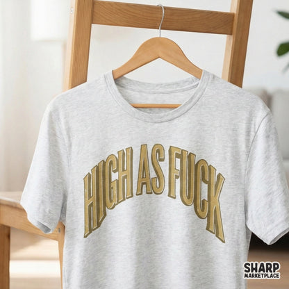 Bold arched lettering with a vintage texture and 3D shadow effect, designed for marijuana themed DIY projects, tumblers, and custom apparel printing.