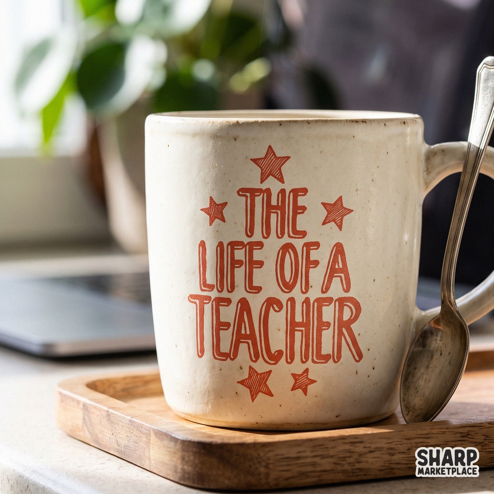 Retro star doodle teacher appreciation png graphic for custom inspirational quote t-shirts and school staff gifts