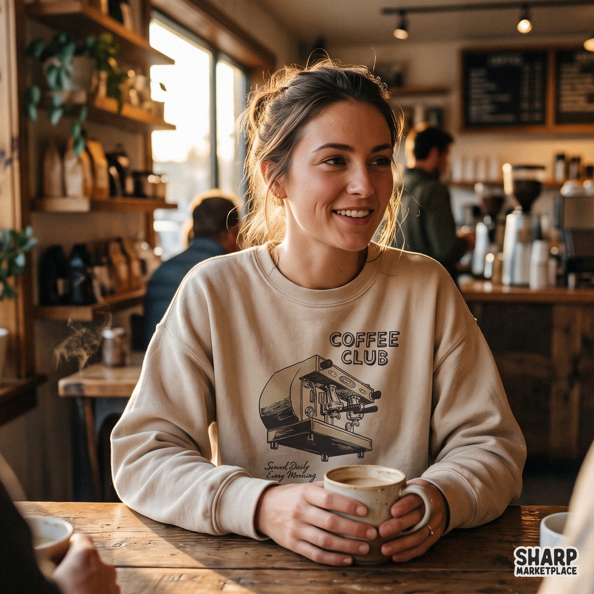 Coffee Club Served Daily Every Morning Sublimation PNG