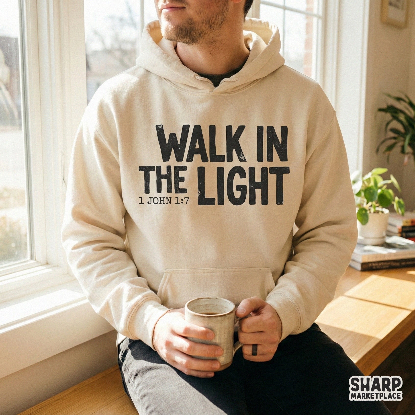 Walk In The Light PNG, Bible Verse Christian Shirt Design - 300 DPI