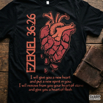 Ezekiel 36:26 Christian PNG Shirt, DTF Scripture Faith