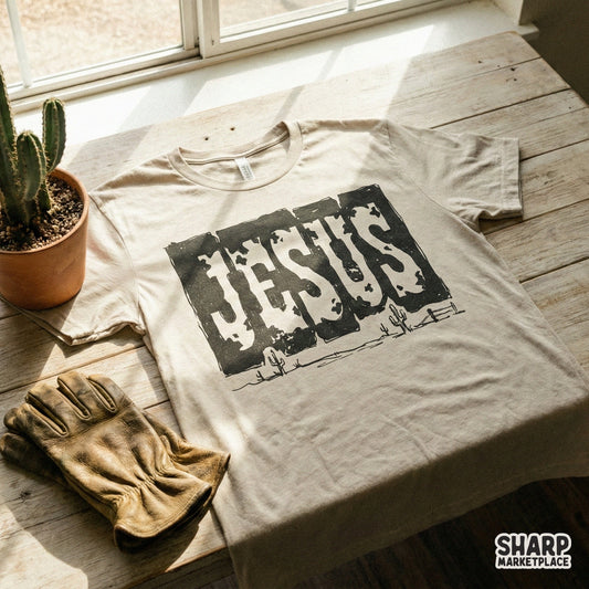 Jesus Western Vintage Shirt PNG, Christian Faith Tee Sublimation - 300