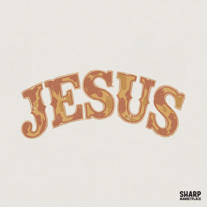 Jesus Retro Christian Shirt, Faith Based Religious T-Shirt PNG - 300 DPI