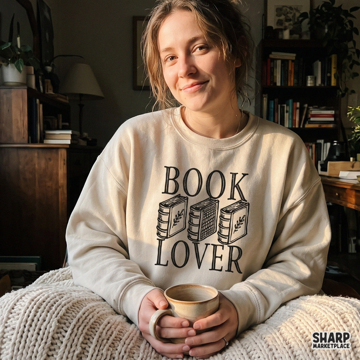Vintage dark academia book lover bookmark PNG design for retro reader shirts and sublimation crafts