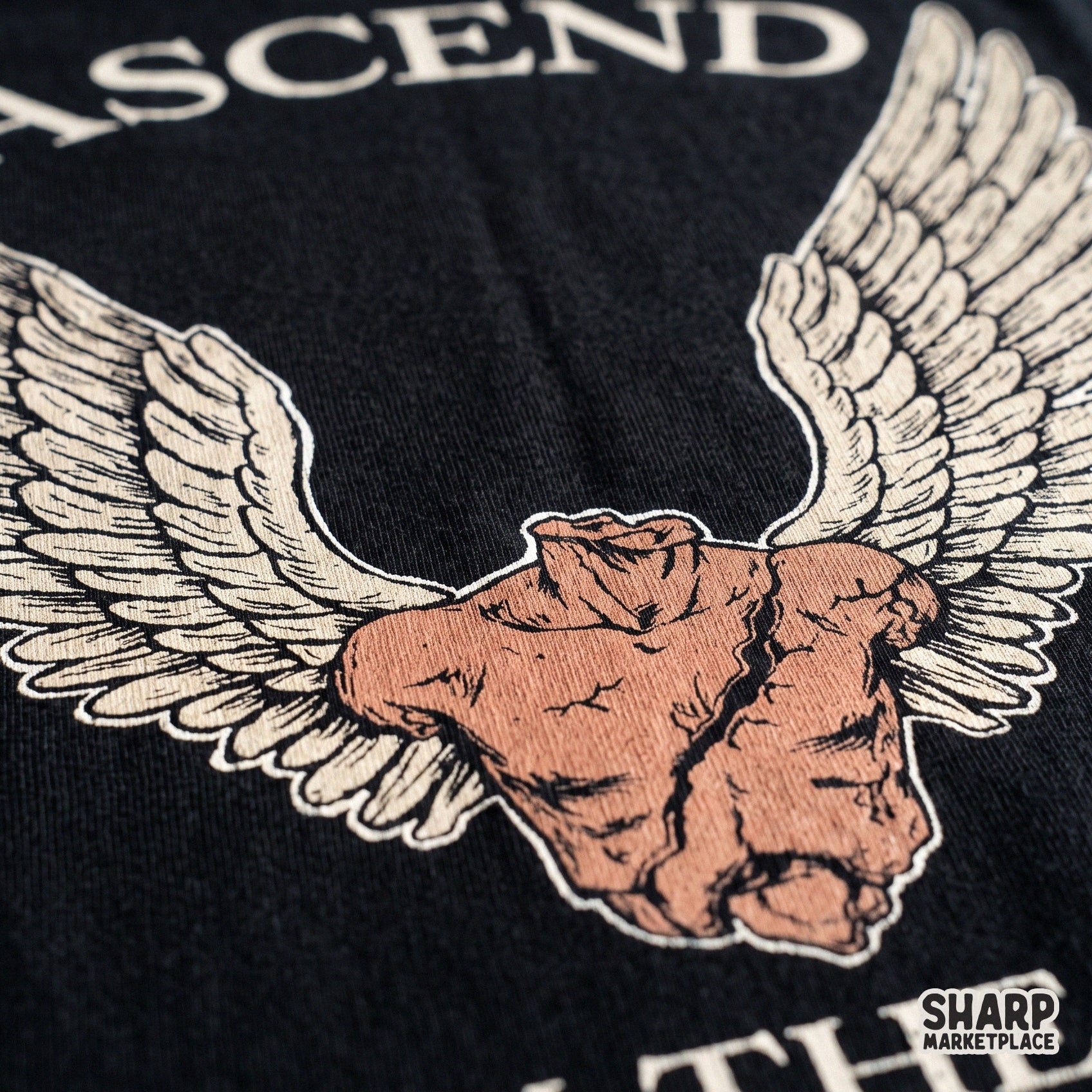 Classical winged torso Greek statue art for an edgy streetwear graphic shirt PNG design