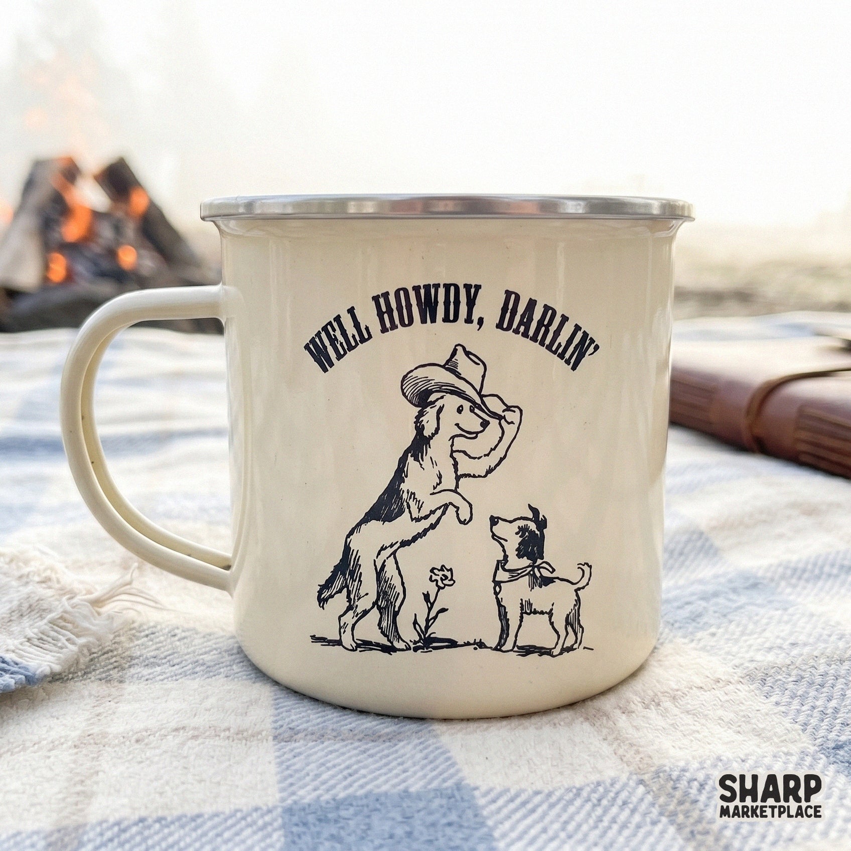 Detailed vintage-style dog artwork with southern charm text, designed for easy use in print-on-demand projects, heat transfers, and custom apparel.