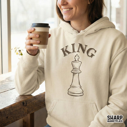 King PNG Chess Piece Design, Digital Download for Men - 300 DPI Design