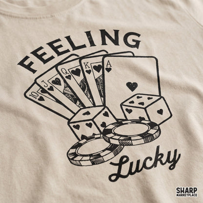 Feeling Lucky Sublimation PNG, Trendy Poker Cards Shirt