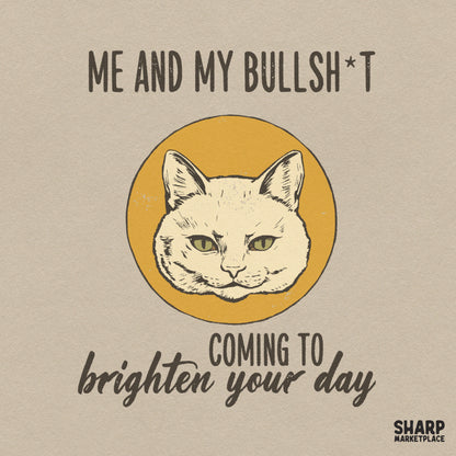 Sarcastic snarky cat PNG design with a witty saying for funny retro t-shirt sublimation prints