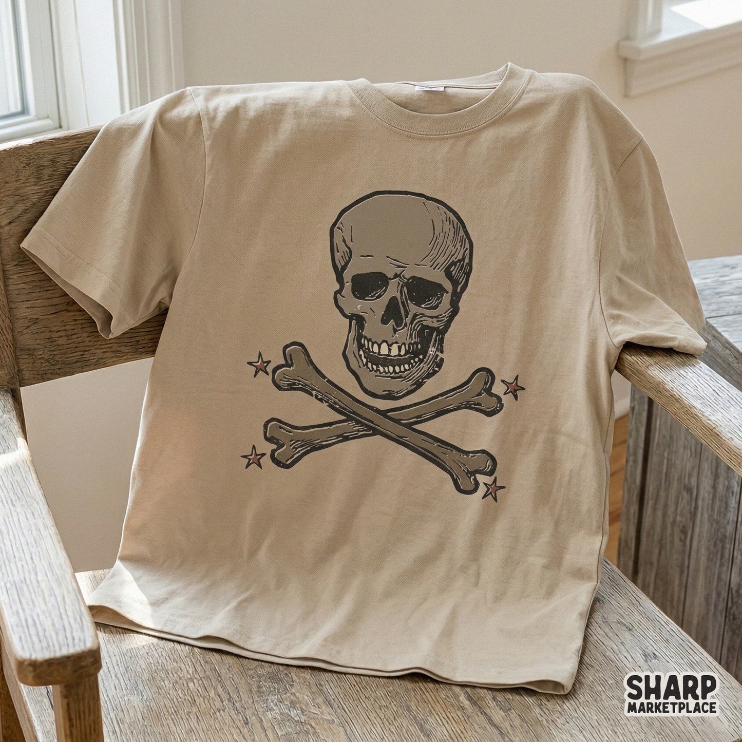 Skull And Crossbones, Halloween PNG - 300 DPI Design for T-Shirt