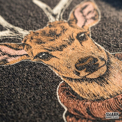 Cozy Forest Buck Deer In Turtleneck Sweater, Sublimation
