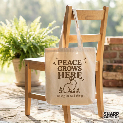 Digital sublimation design with a rustic bunny silhouette and botanical elements, perfect for nature-themed apparel, stickers, or cozy home decor.