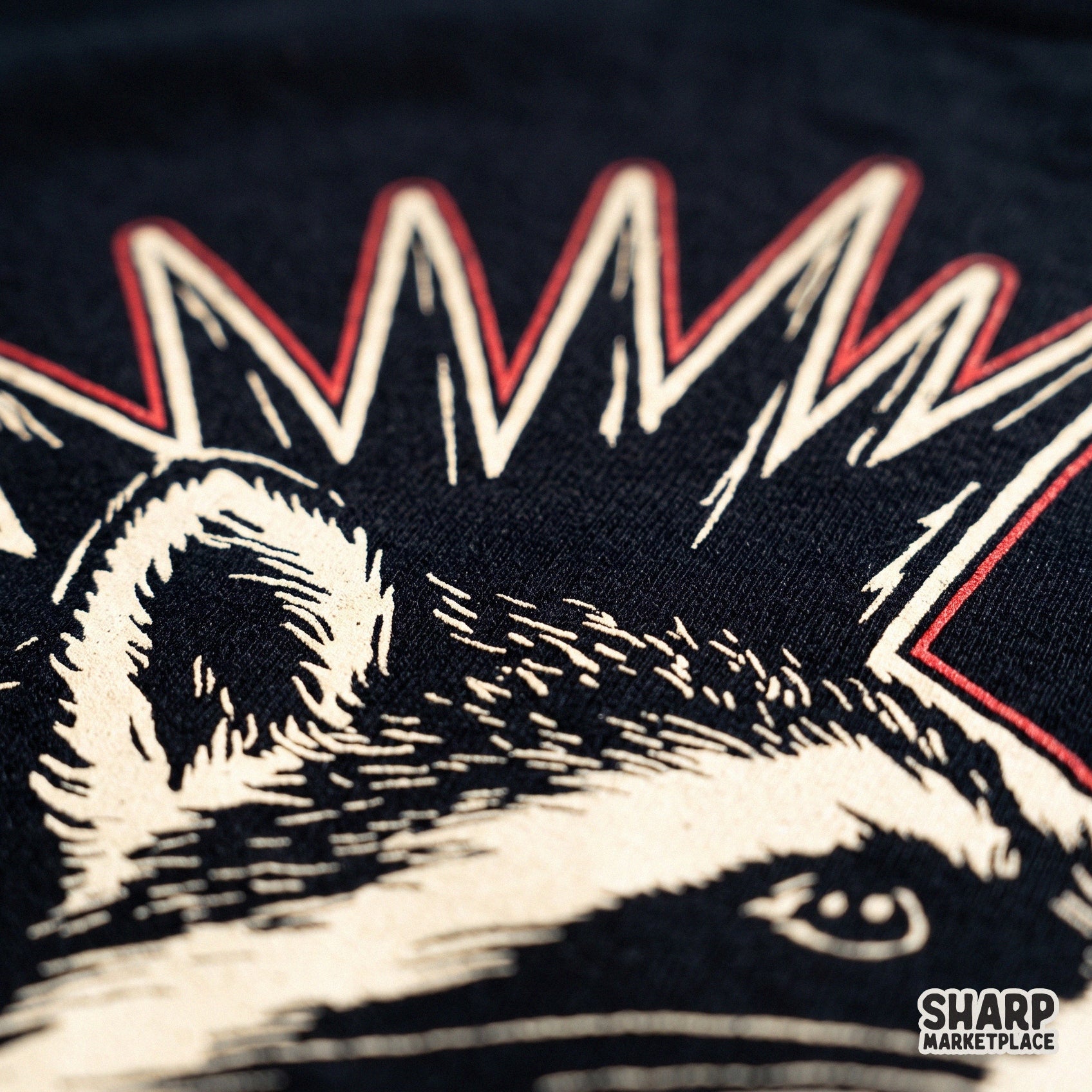 Edgy punk raccoon with mohawk and spiked collar funny animal meme streetwear png for sublimation t-shirt design