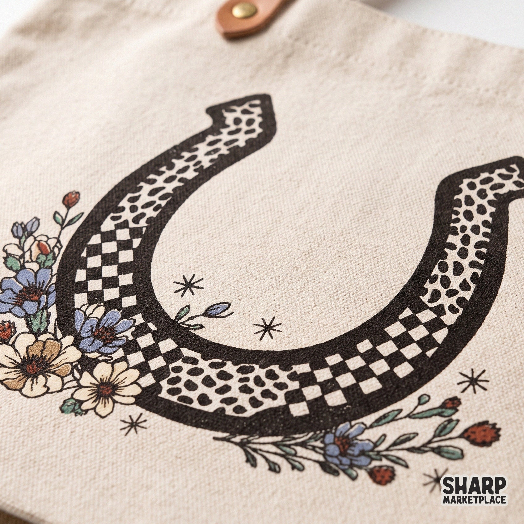 Western floral horseshoe graphic shirt design for a retro country music cowgirl tee print on demand sublimation png