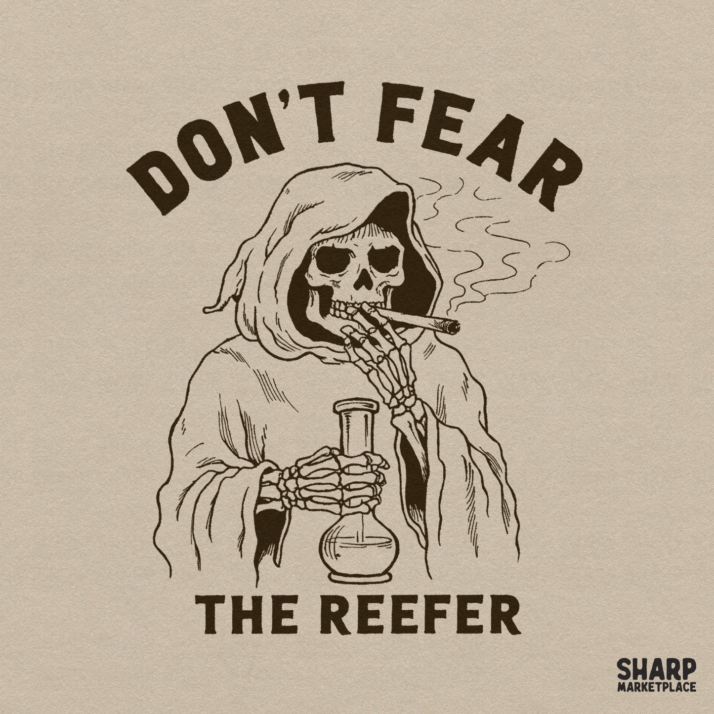 Funny cannabis skeleton smoking a bong 420 PNG graphic for sarcastic Halloween weed shirts and spooky sublimation designs