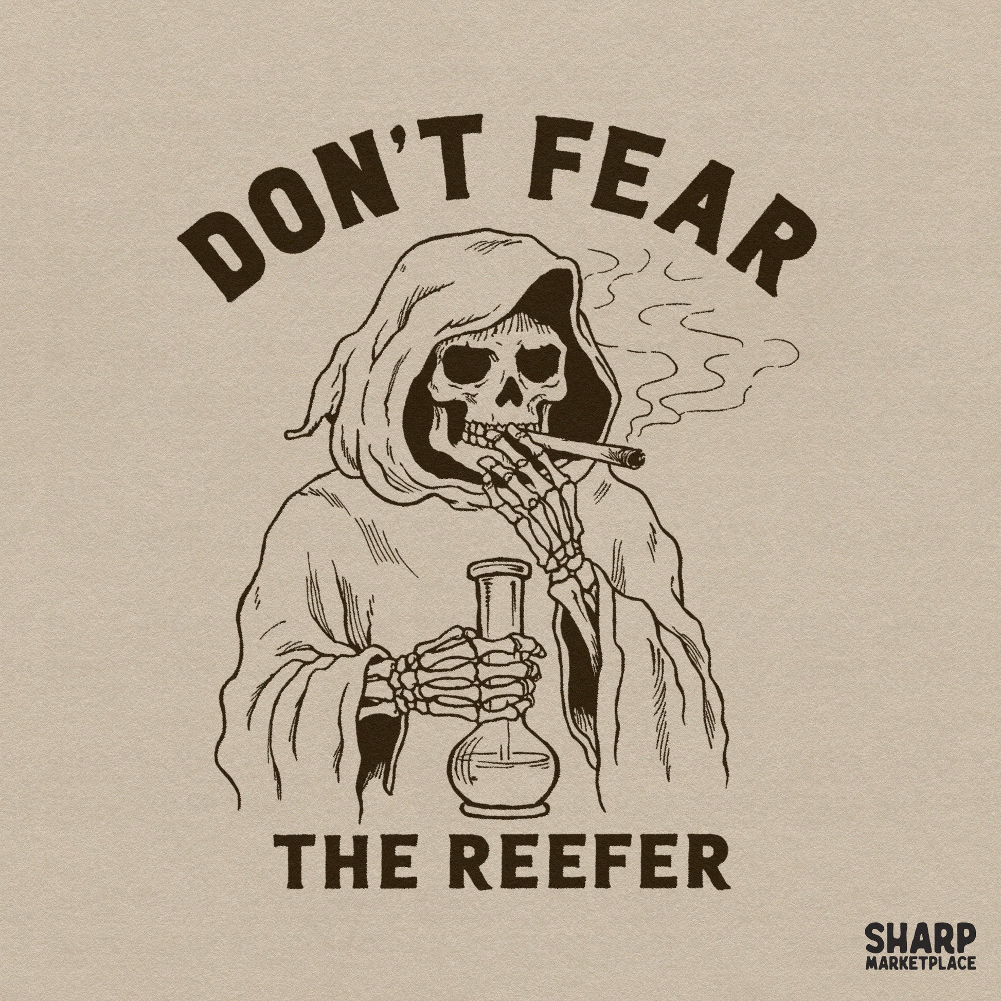 Funny cannabis skeleton smoking a bong 420 PNG graphic for sarcastic Halloween weed shirts and spooky sublimation designs