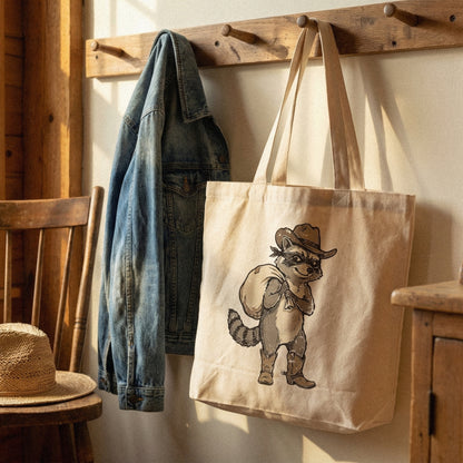 Cowboy Raccoon PNG, Western Outlaw Animal Art - 300 DPI Design for T-Shirt