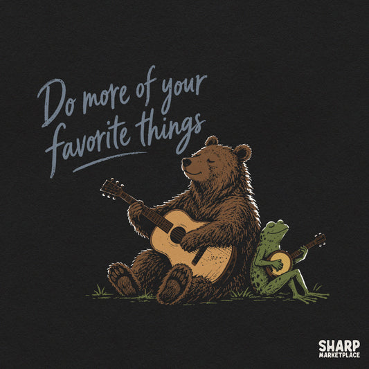 Retro bear PNG design with country music forest band theme for camping t-shirts and funny animal lover shirts