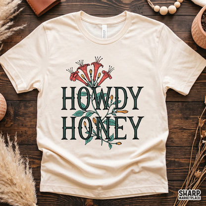 Howdy Honey Western PNG, Trendy PNG Botanical Flower