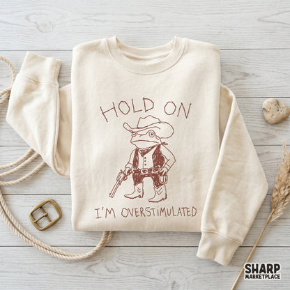 Western-themed frog sheriff digital download with a hand-drawn aesthetic, ideal for DIY t-shirt printing, tumblers, and funny sarcastic wall art projects.