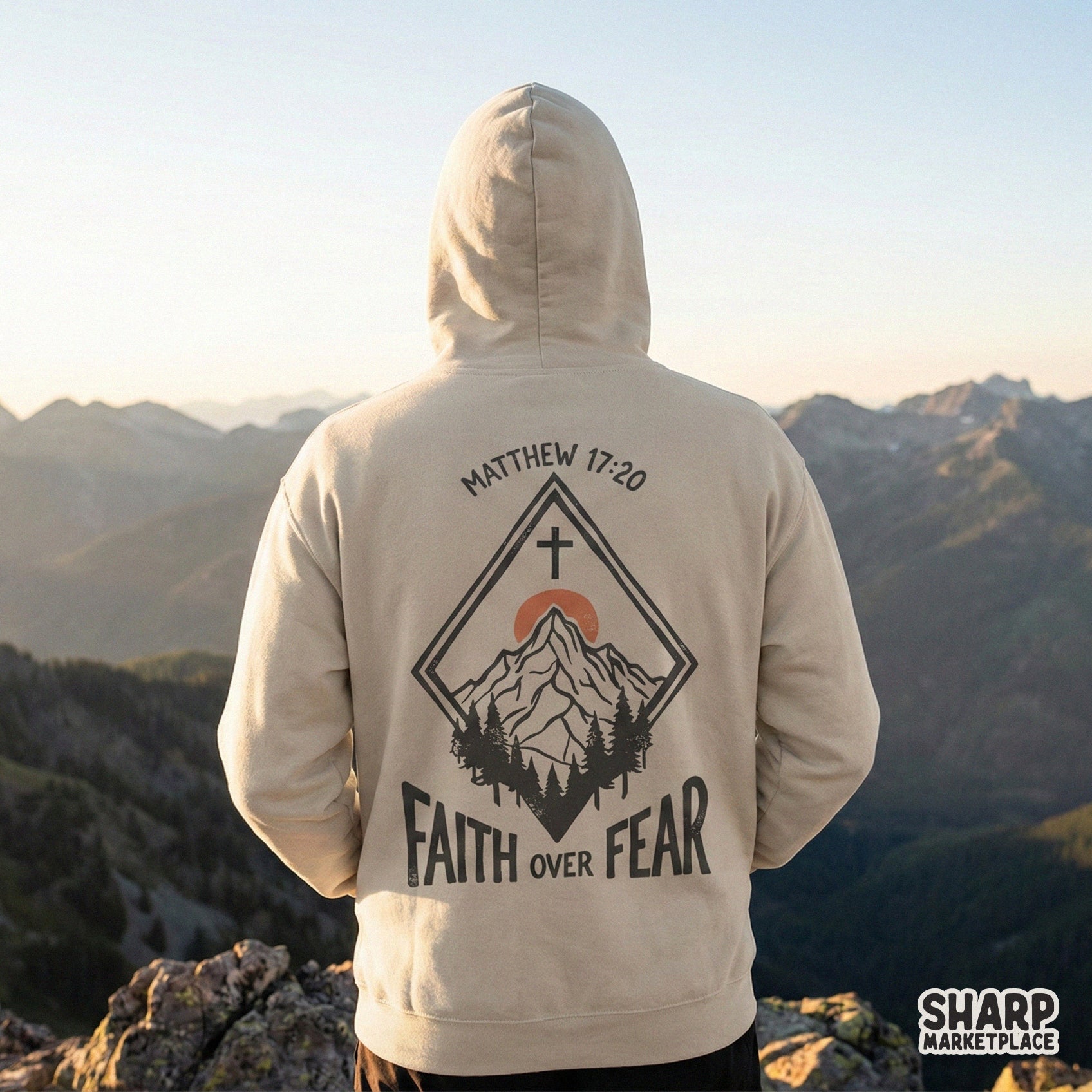 Faith Over Fear PNG, Bible Verse Shirt Design - 300 DPI Design for T-Shirt