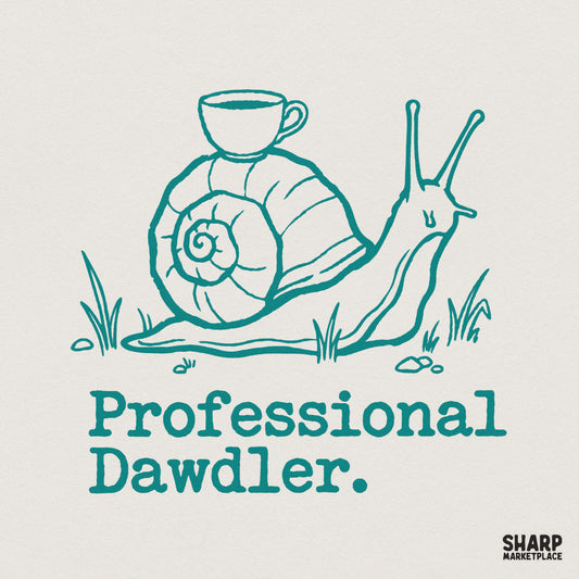 Professional Dawdler PNG, Funny Snail Digital Design - 300 DPI Design for