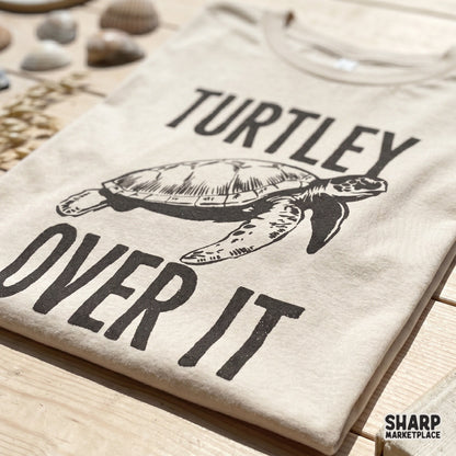 Funny sarcastic sea turtle meme shirt design with a summer beach vibe sublimation PNG graphic